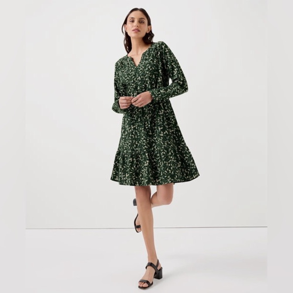 Pact 100% cotton cafe crepe dress Cottagecore boho garden party
